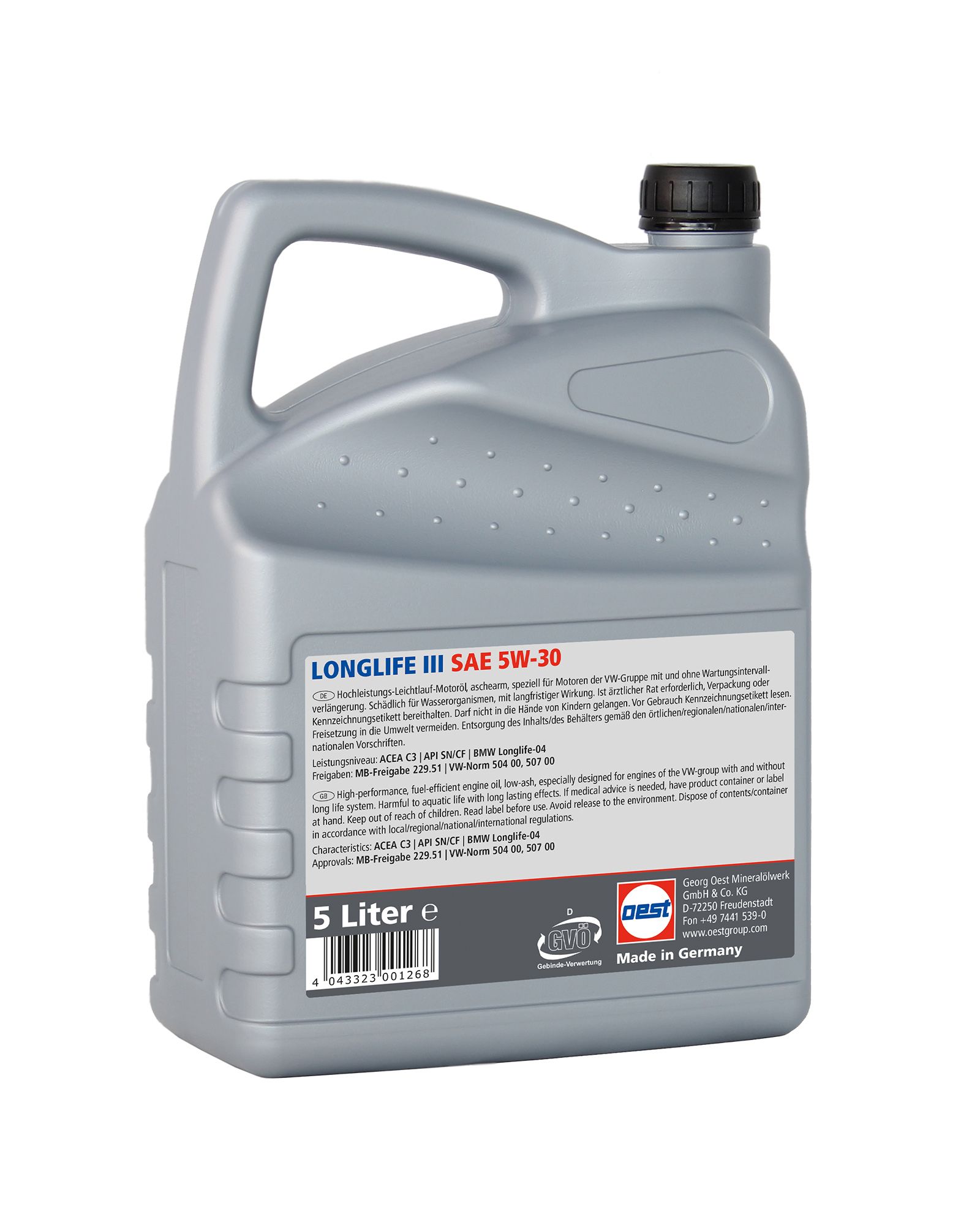OEST LONGLIFE III SAE 5W-30, 10 Liter (2x5L), 32339