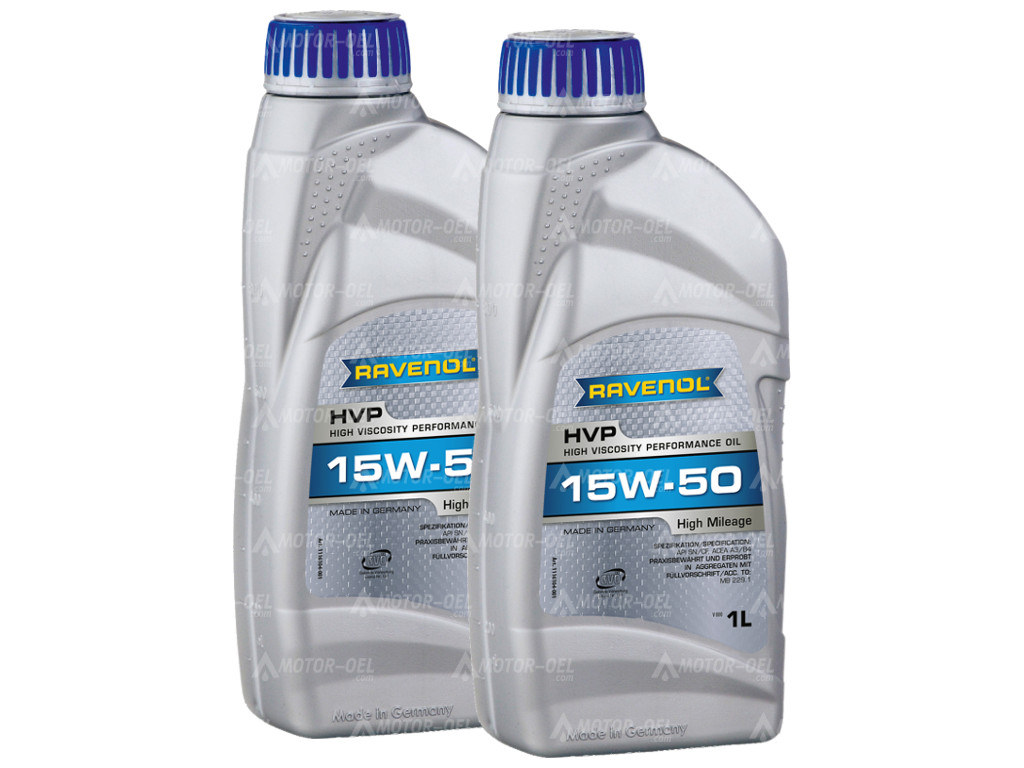 RAVENOL HVP High Viscosity Performance Oil SAE 15W-50 2 (2x1) Ltr. RAVENOL HVP High Viscosity Performance Oil SAE 15W-50 2 (2x1) Ltr.