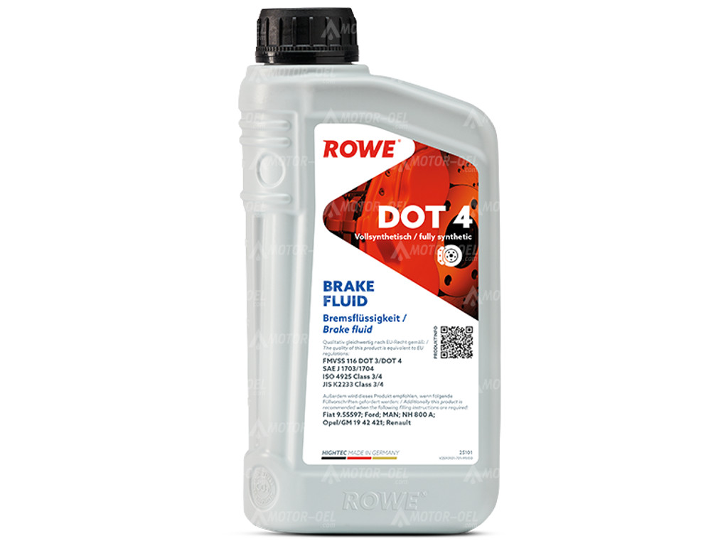 ROWE HIGHTEC BRAKE FLUID DOT 4, 1 Liter, 25101