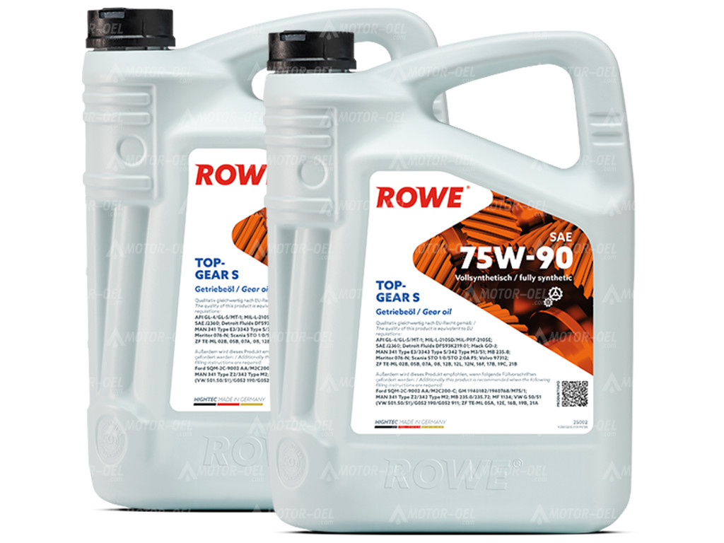 ROWE HIGHTEC TOPGEAR SAE 75W-90 S, 10 Liter (2x5L), 25002 ROWE HIGHTEC TOPGEAR SAE 75W-90 S, 10 Liter (2x5L), 25002