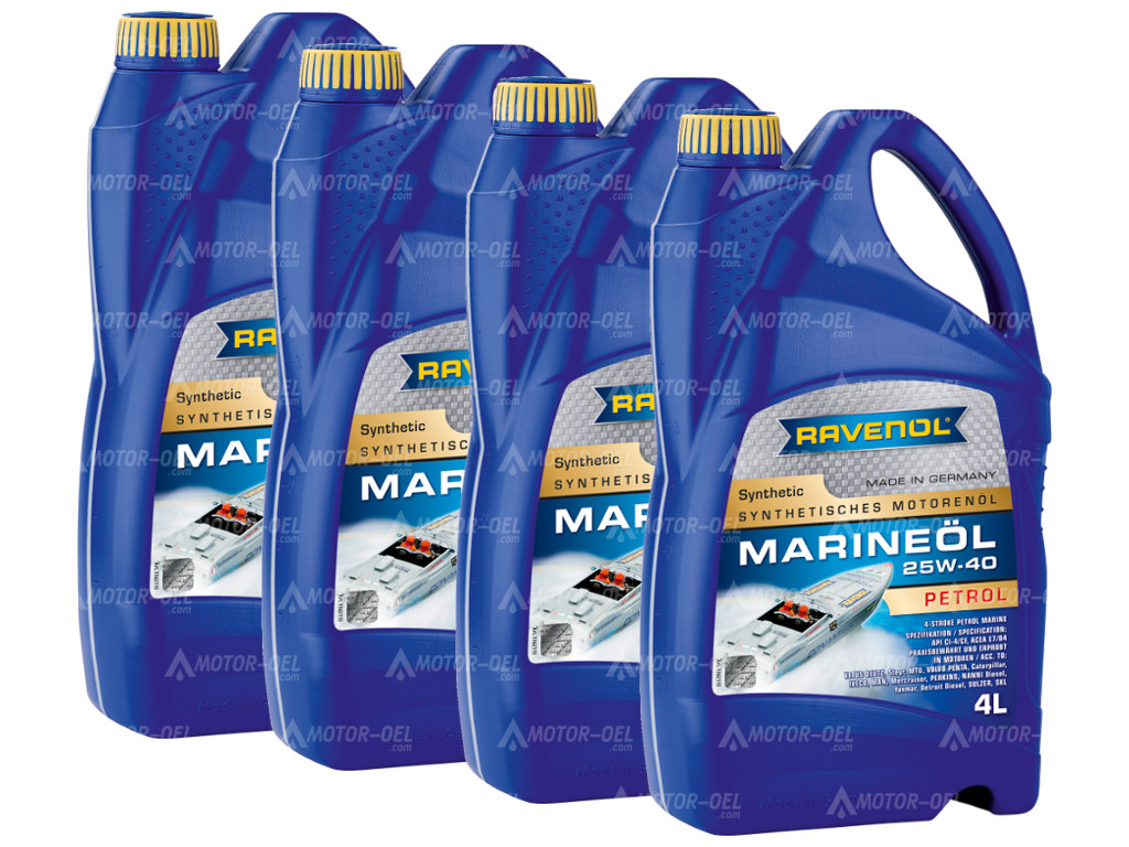 RAVENOL MARINEOIL PETROL SAE 25W-40 SYNTHETIC 16 (4x4) Ltr.