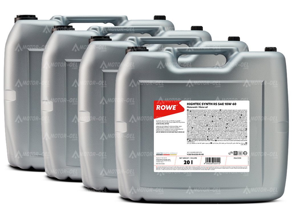 ROWE HIGHTEC SYNTH RS SAE 10W-60, 80 Liter (4x20L), 20070