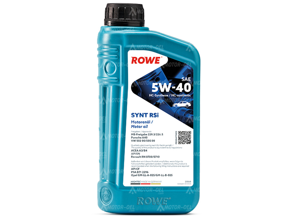 8 Liter (5L+3L) ROWE HIGHTEC SYNT RSi SAE 5W-40, 20068