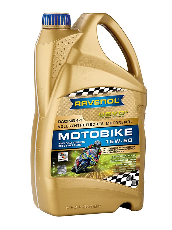 RAVENOL Racing 4-T Motobike SAE 15W-50 4 Liter, 1171109