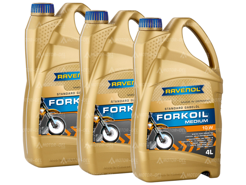 RAVENOL  FORKOIL Medium 10W 12 (3x4) Ltr. RAVENOL  FORKOIL Medium 10W 12 (3x4) Ltr.