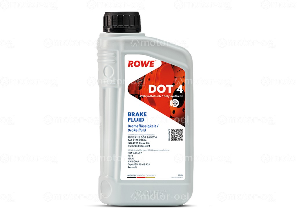 ROWE HIGHTEC BRAKE FLUID DOT 4, 1 Liter, 25101