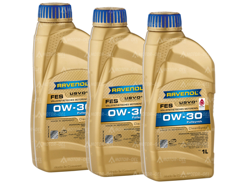 RAVENOL FES SAE 0W-30, 3 Liter (3x1L), 1111146 RAVENOL FES SAE 0W-30, 3 Liter (3x1L), 1111146