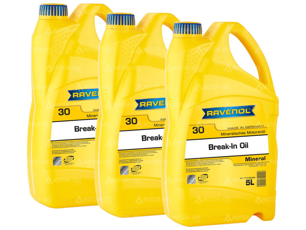 RAVENOL Break-In Oil SAE 30   Einlauföl 15 (3x5) Ltr.,  RAVENOL Break-In Oil SAE 30   Einlauföl 15 (3x5) Ltr.,