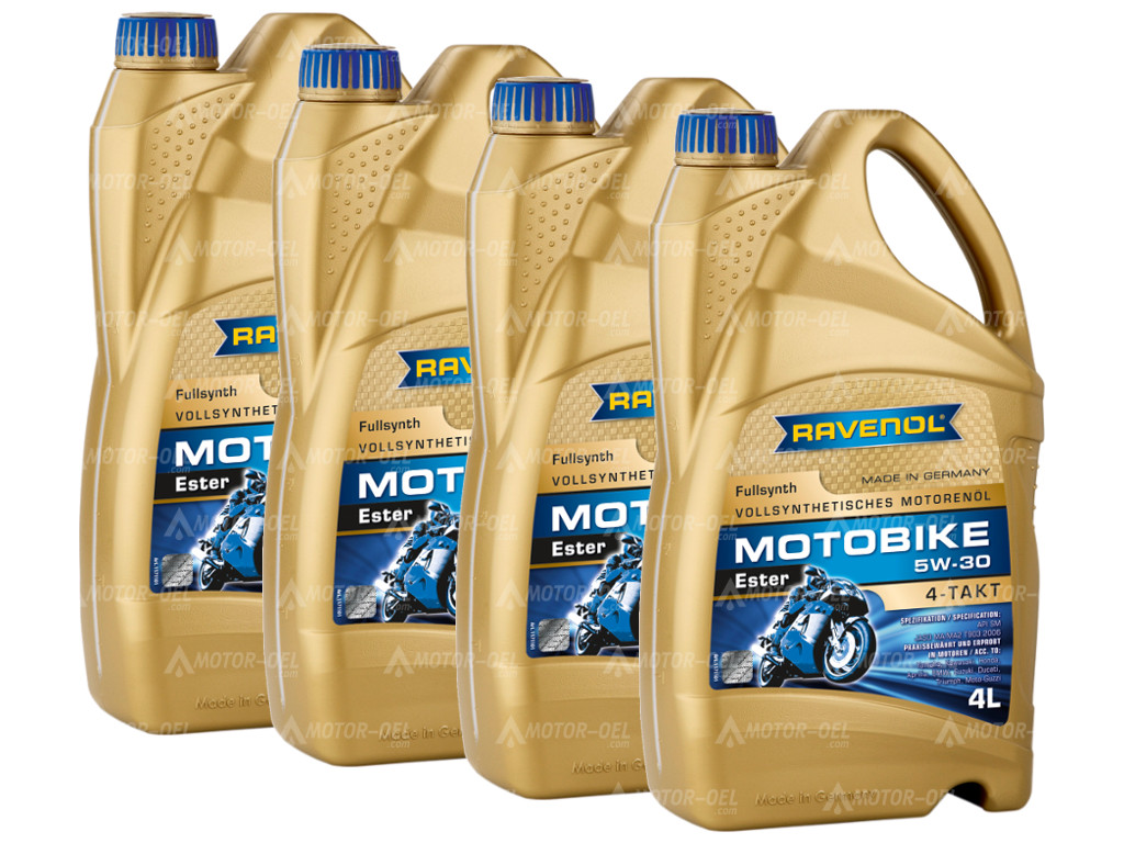 RAVENOL Motobike 4-T Ester SAE 5W-30 16 (4x4) Ltr.