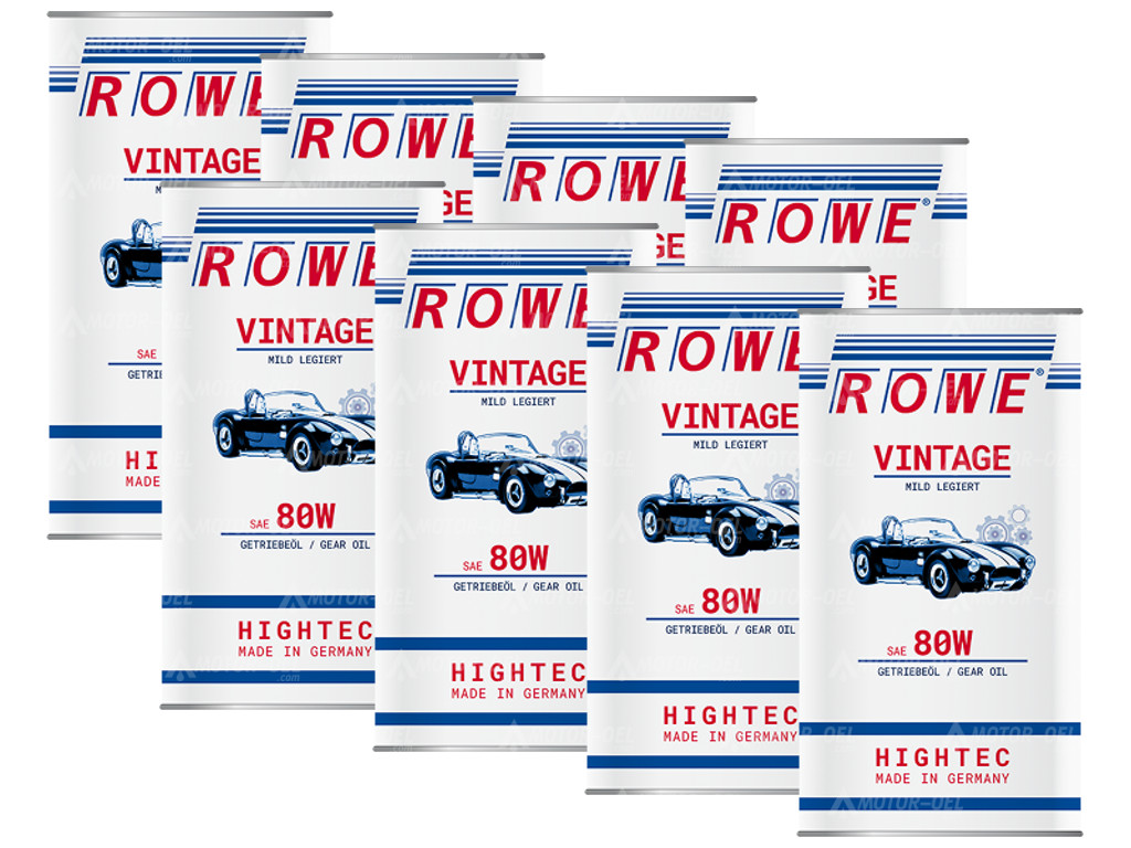 ROWE HIGHTEC VINTAGE SAE 80W, 40 Liter (8x5L), 25058 ROWE HIGHTEC VINTAGE SAE 80W, 40 Liter (8x5L), 25058