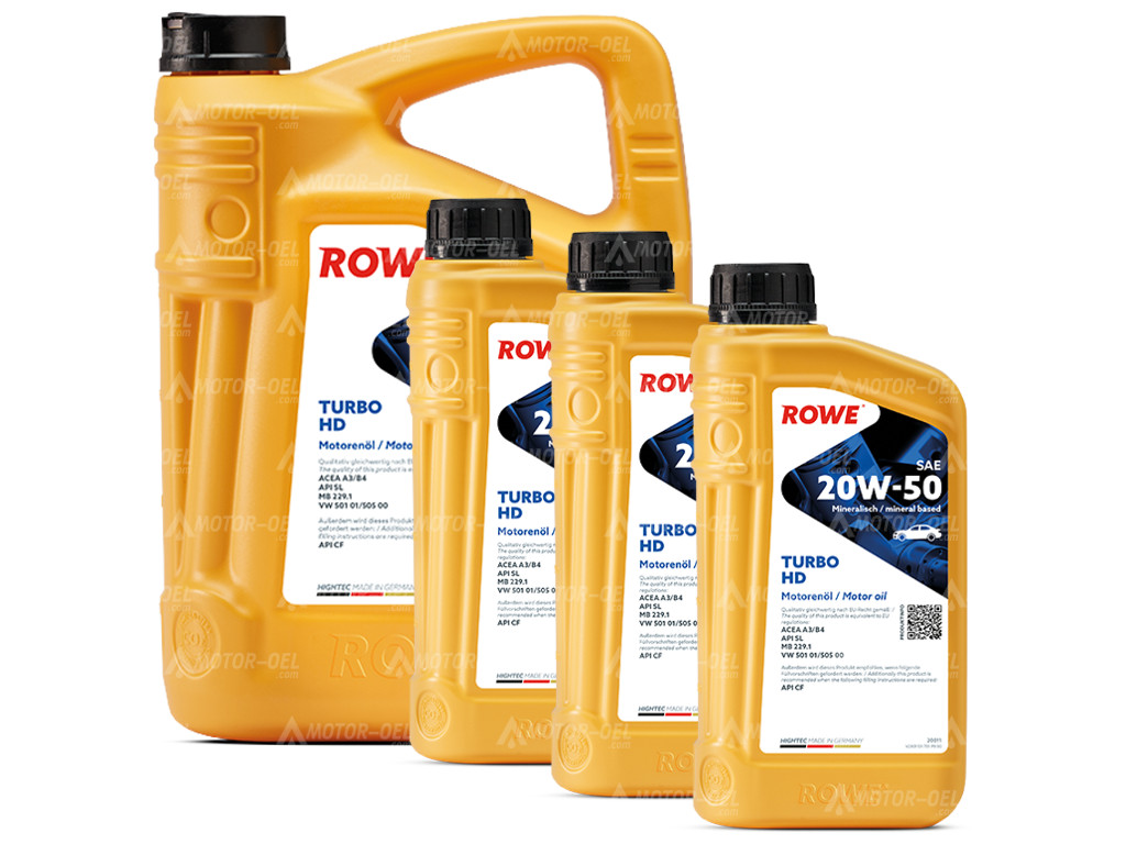 ROWE HIGHTEC TURBO HD SAE 20W-50, 8 Liter (5L+3L), 20011