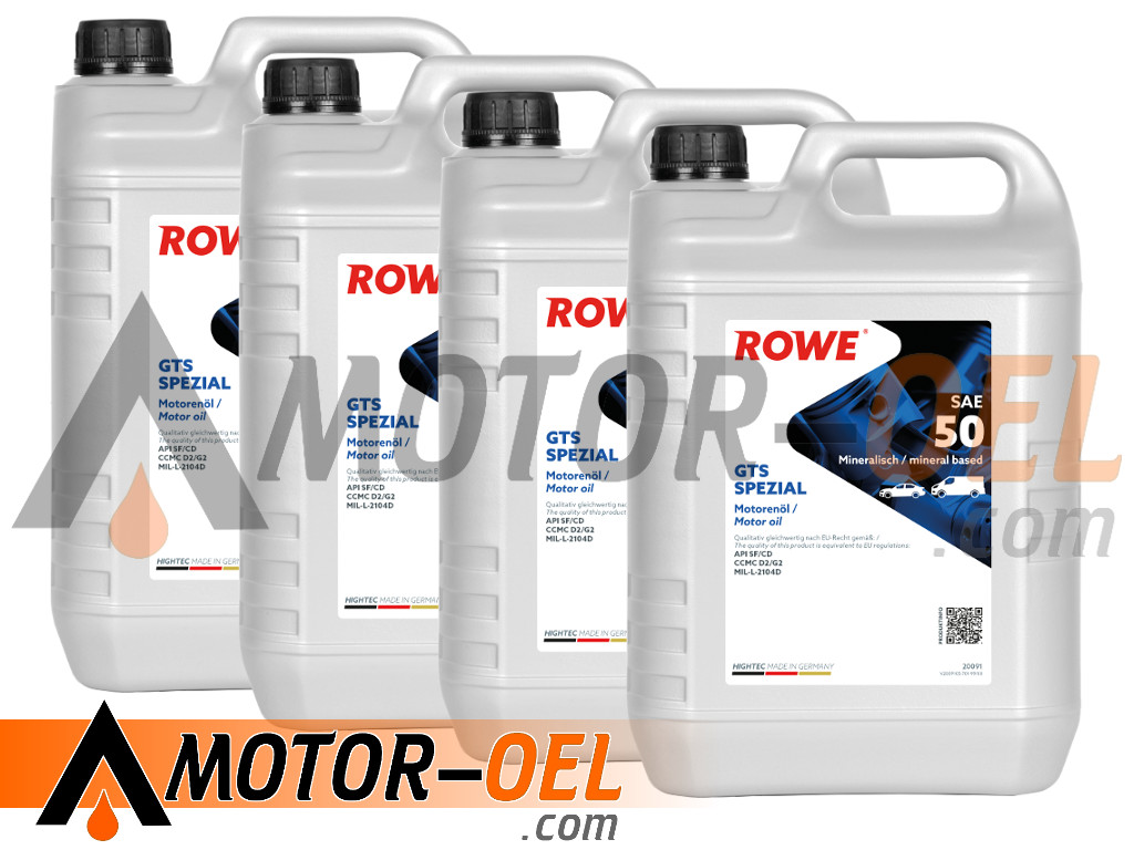 ROWE HIGHTEC GTS SPEZIAL SAE 50 20 (4x5) Ltr. 