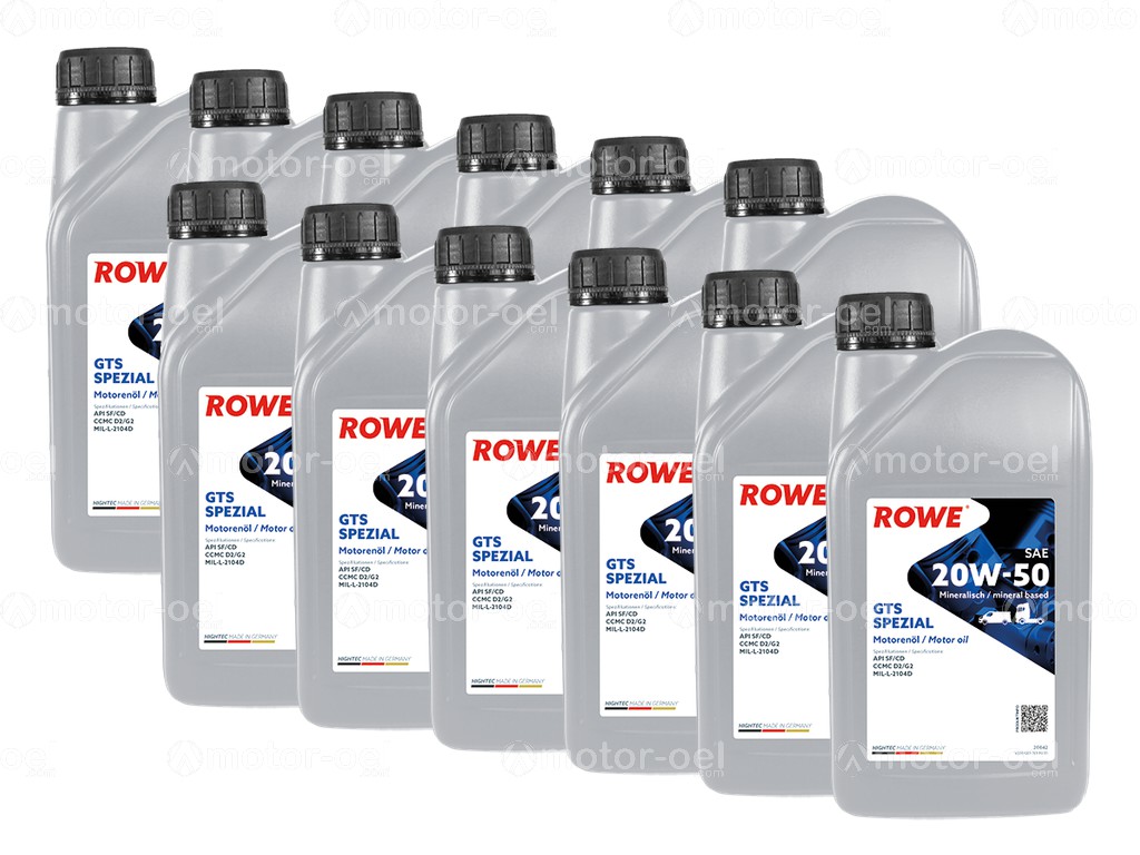 ROWE HIGHTEC GTS SPEZIAL SAE 20W-50, 12 Liter (12x1L), 20042