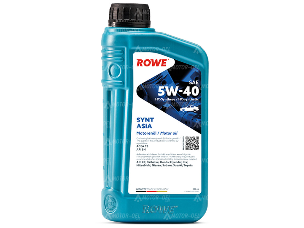 ROWE HIGHTEC SYNT ASIA SAE 5W-40, 1 Liter, 20246