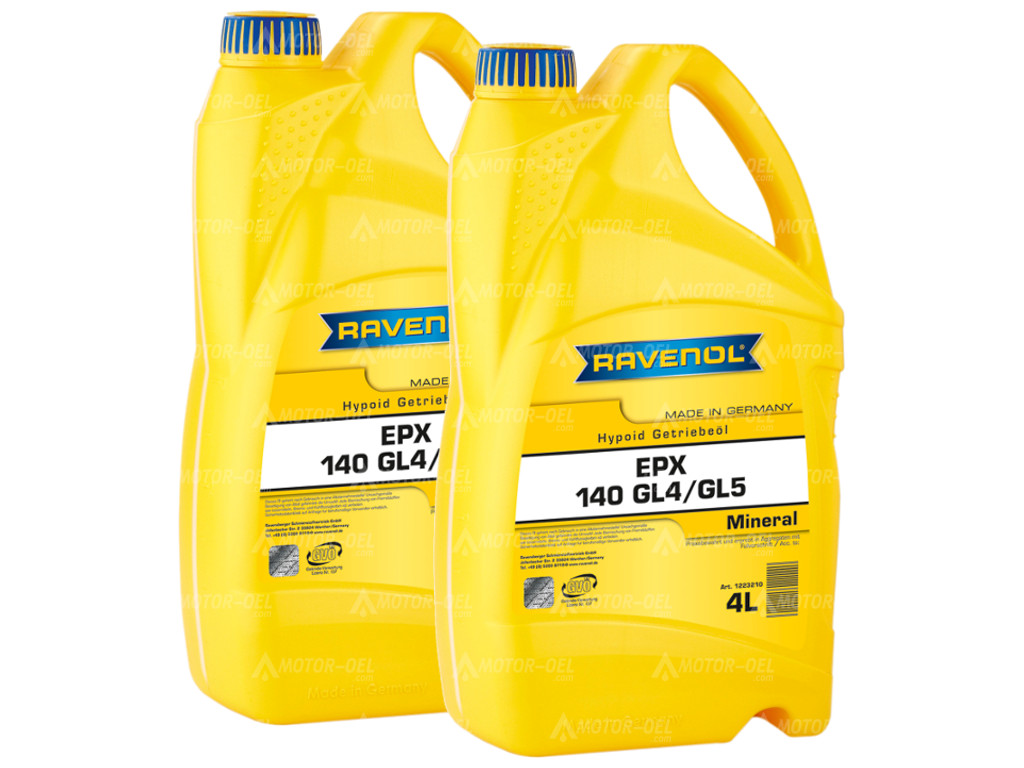 RAVENOL Getriebeoel EPX SAE 140 GL4/GL5 8 (2x4) Ltr. RAVENOL Getriebeoel EPX SAE 140 GL4/GL5 8 (2x4) Ltr.