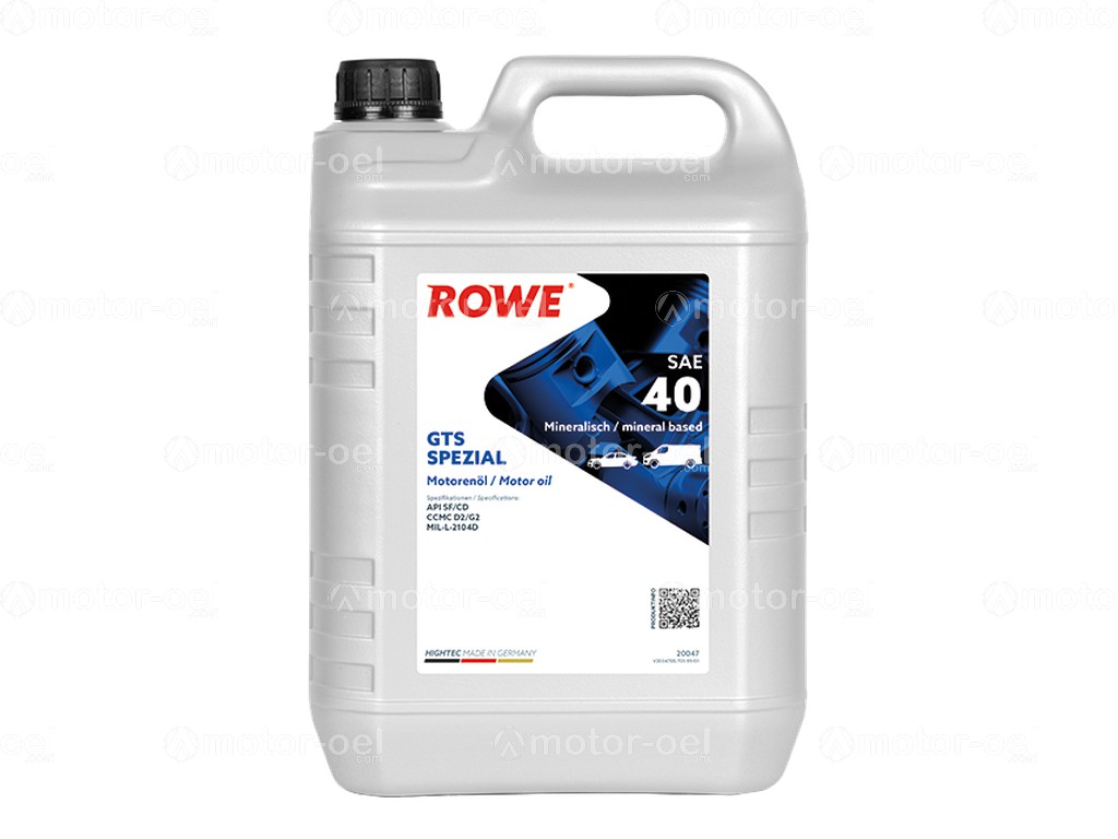 ROWE HIGHTEC GTS SPEZIAL SAE 40, 5 Liter, 20047