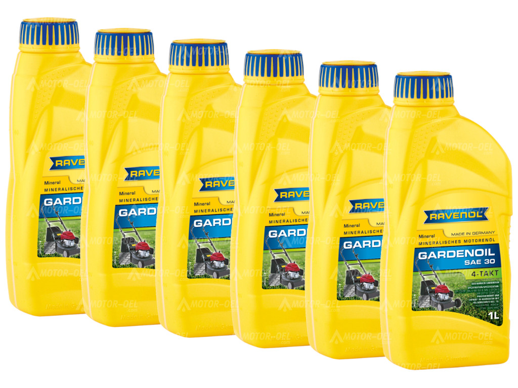 RAVENOL 4-Takt Gardenoil HD 30  Rasenmäheröl 6 (6x1) Ltr., 