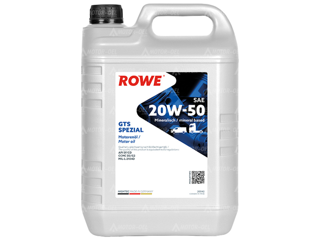 ROWE HIGHTEC GTS SPEZIAL SAE 20W-50, 5 Liter, 20042