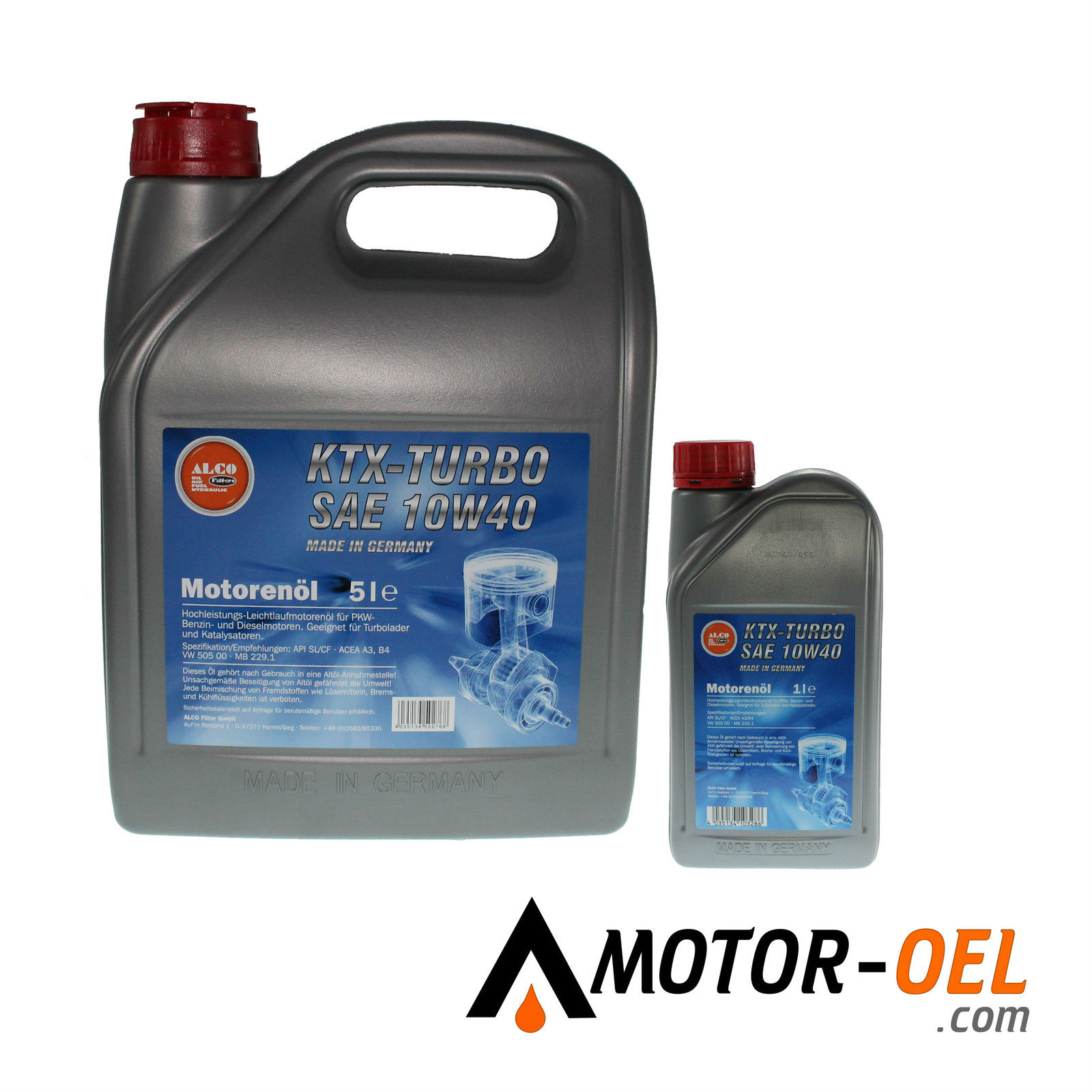 ALCO KTX 10W40 API SL-CF, 6 Liter (5L+1L)