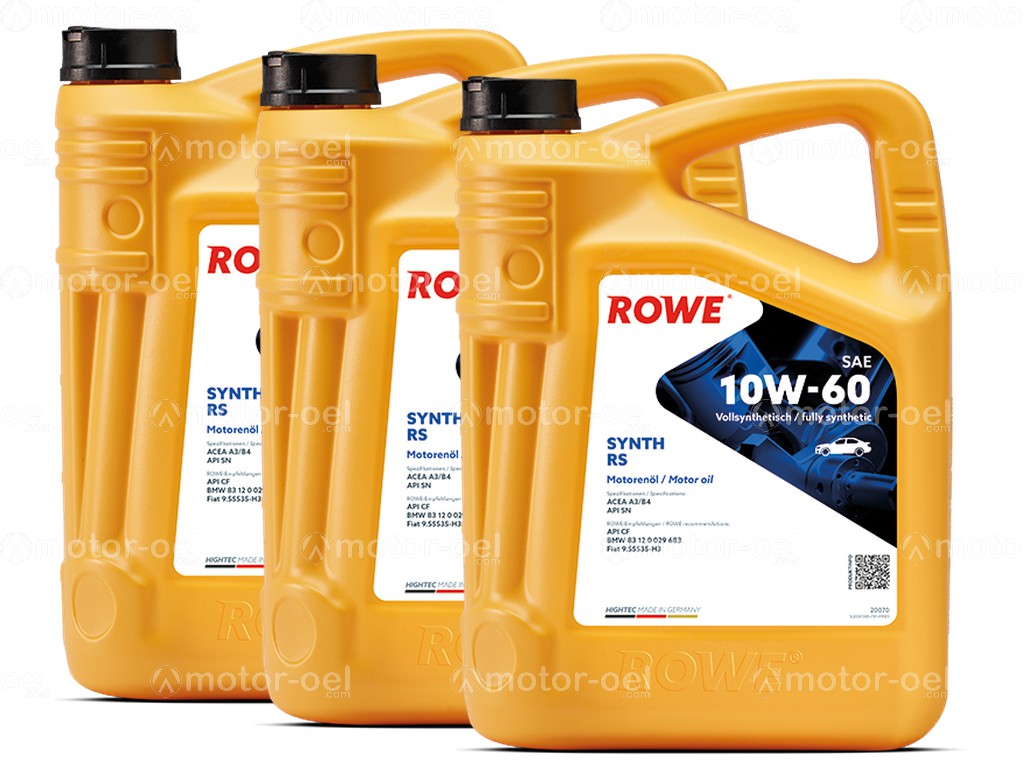 ROWE HIGHTEC SYNTH RS SAE 10W-60, 15 Liter (3x5L), 20070