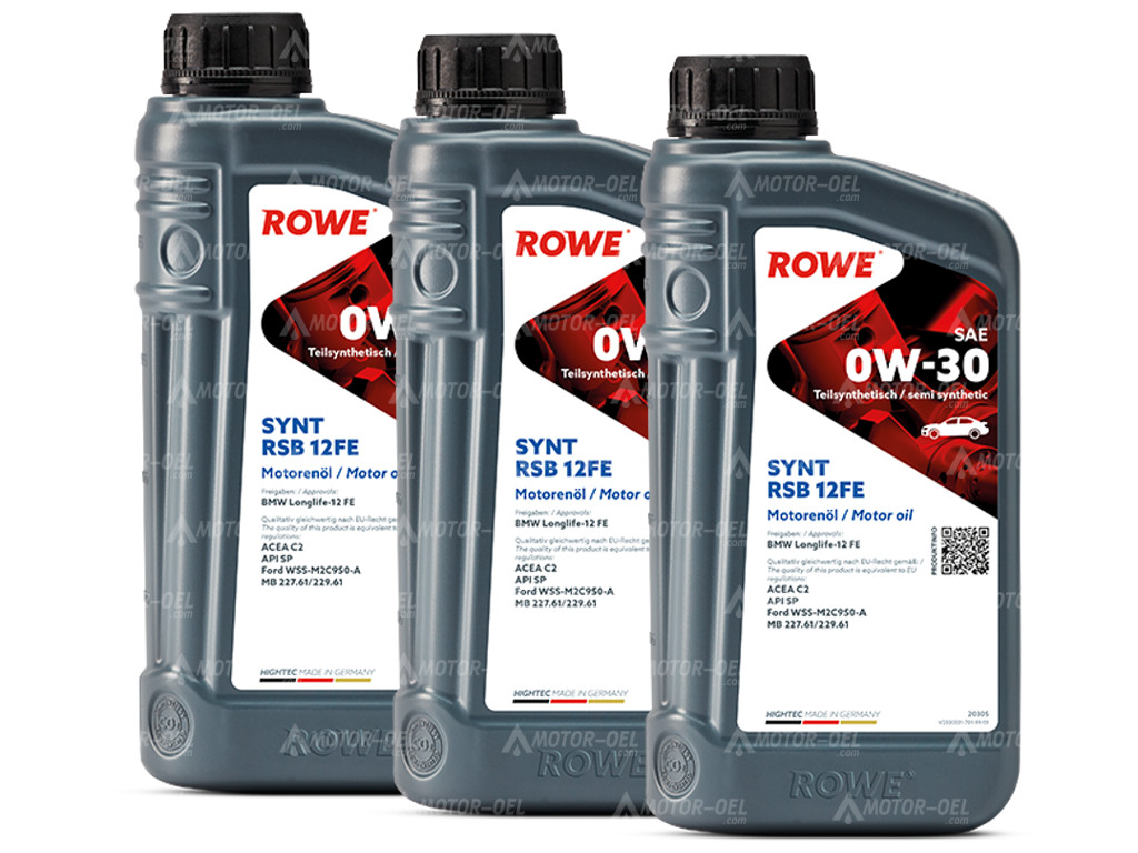 3 Liter (3x1L) ROWE HIGHTEC SYNT RSB 12FE SAE 0W-30 20305