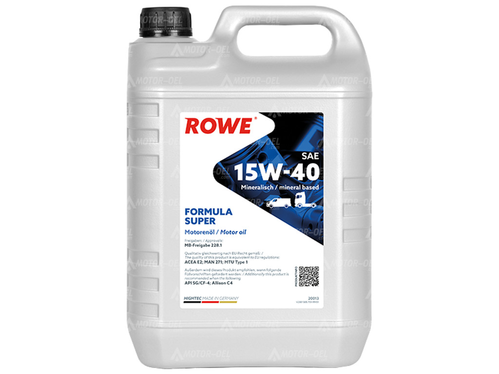 ROWE HIGHTEC FORMULA SUPER SAE 15W-40, 5 Liter, 20013