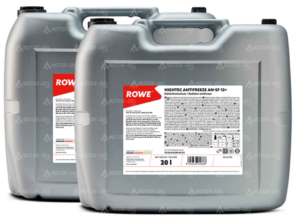 ROWE HIGHTEC ANTIFREEZE AN-SF 12+, 40 Liter (2x20L)  , 21014 ROWE HIGHTEC ANTIFREEZE AN-SF 12+, 40 Liter (2x20L)  , 21014