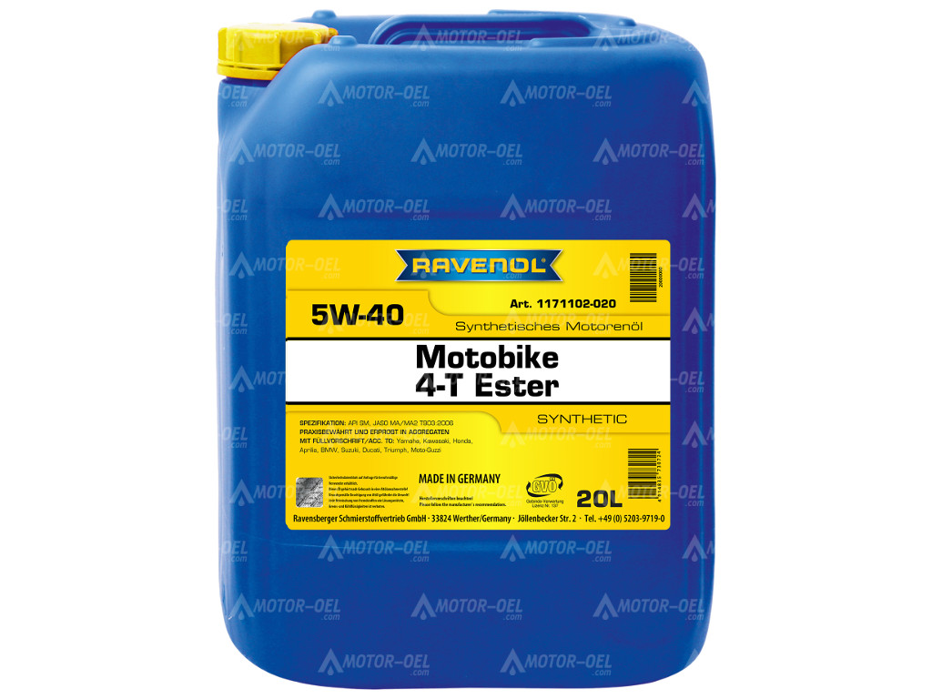 RAVENOL Motobike 4-T Ester SAE 5W-40 20 Ltr.