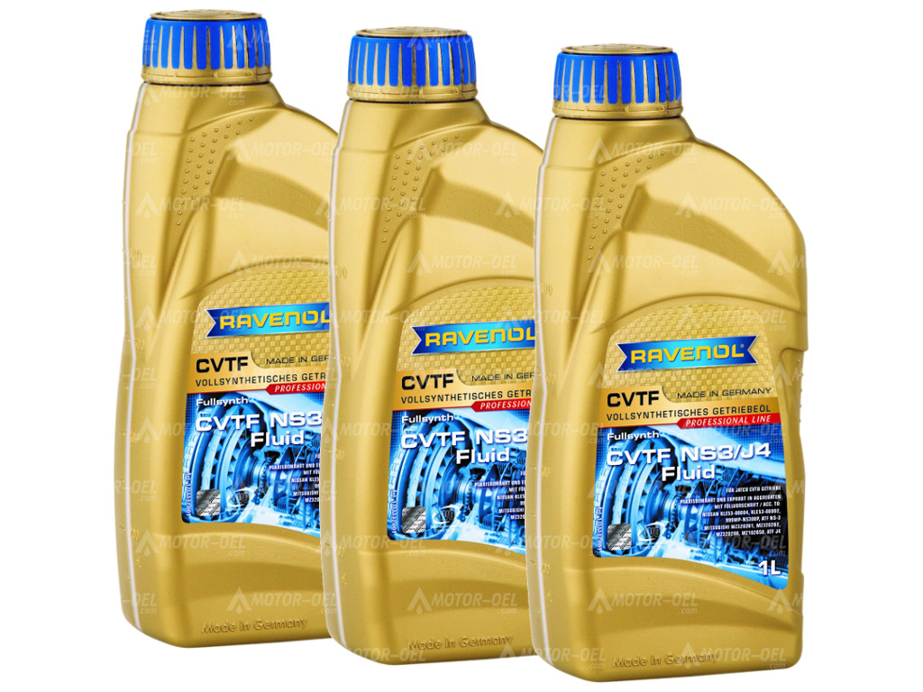 RAVENOL CVTF NS3/J4 Fluid 3 Ltr. (3x1) RAVENOL CVTF NS3/J4 Fluid 3 Ltr. (3x1)