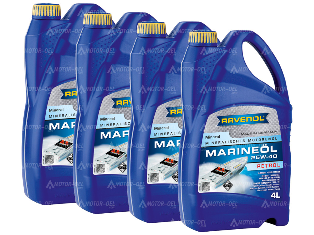 RAVENOL MARINEOIL Petrol 25W-40 16 (4x4) Ltr. 