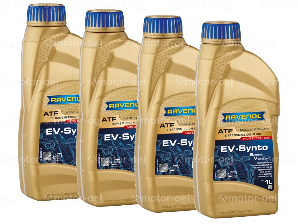 RAVENOL EV-Synto ATF E-Transmission Fluid, 4 Liter (4x1L), 1215100