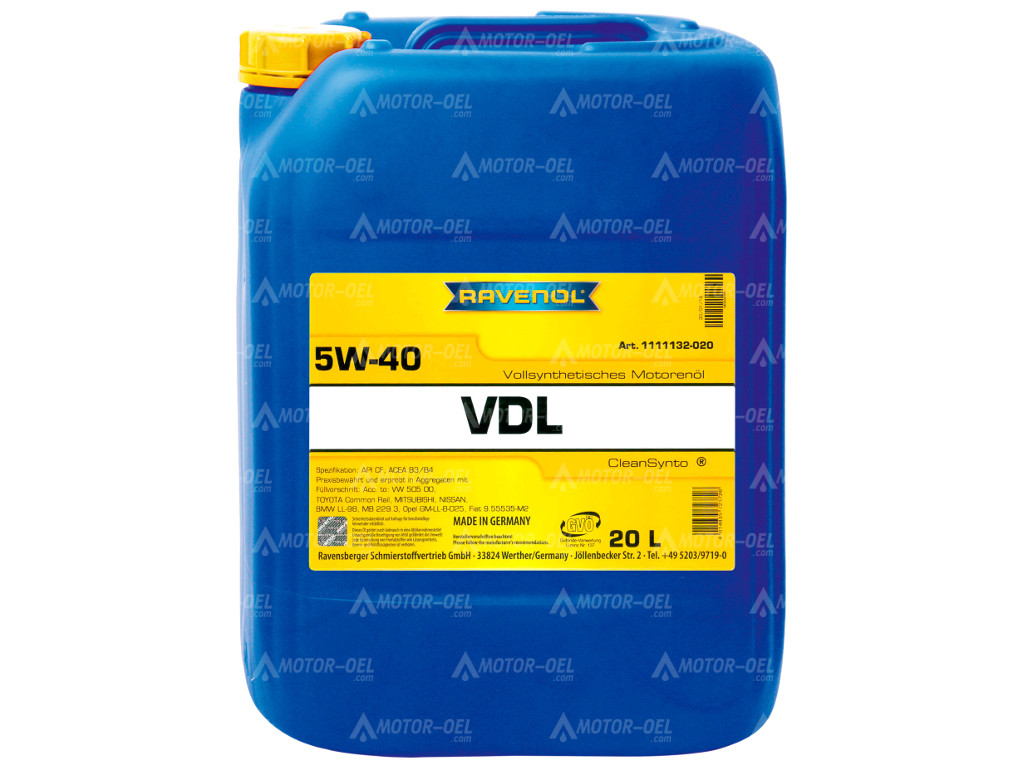 20 Liter RAVENOL VDL SAE 5W-40 1111132