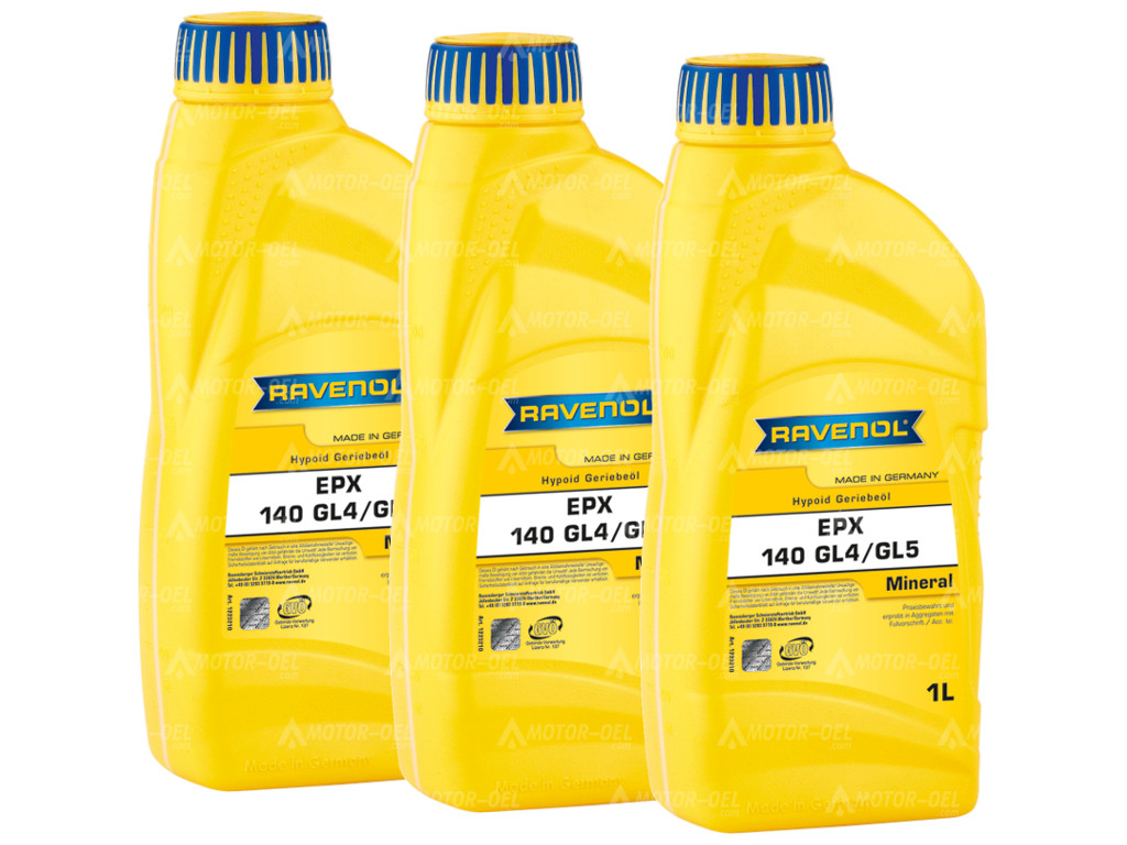 RAVENOL Getriebeoel EPX SAE 140 GL4/GL5 3 (3x1) Ltr. RAVENOL Getriebeoel EPX SAE 140 GL4/GL5 3 (3x1) Ltr.