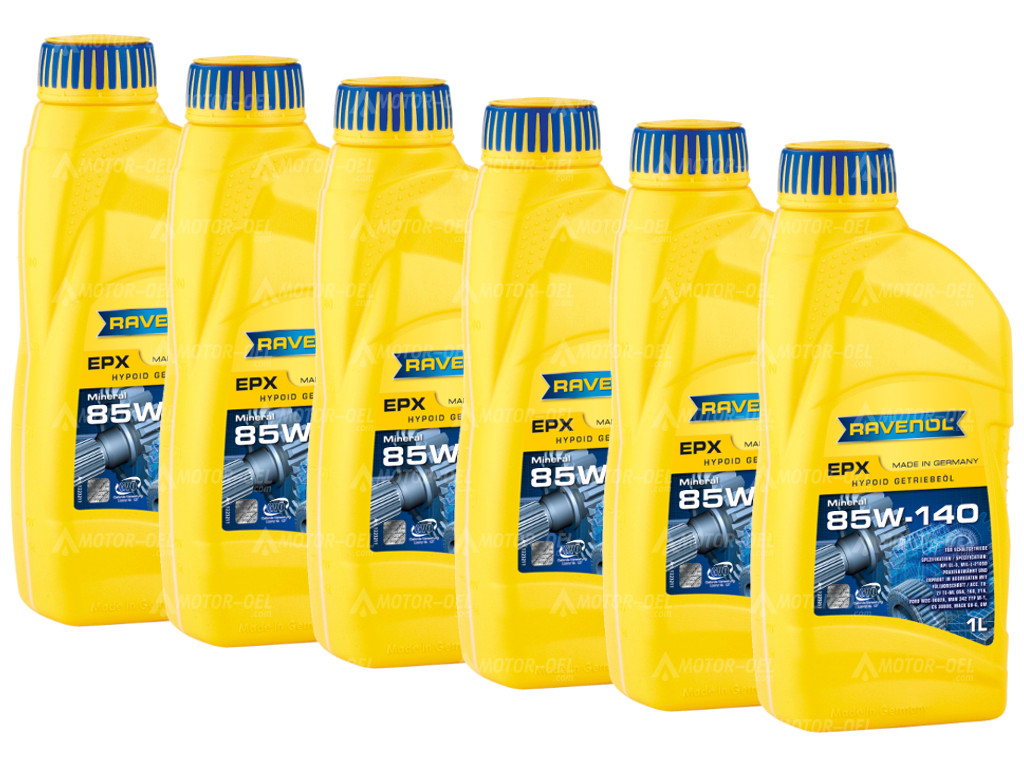 RAVENOL Getriebeoel EPX SAE 85W-140 GL 5 6 (6x1) Ltr.