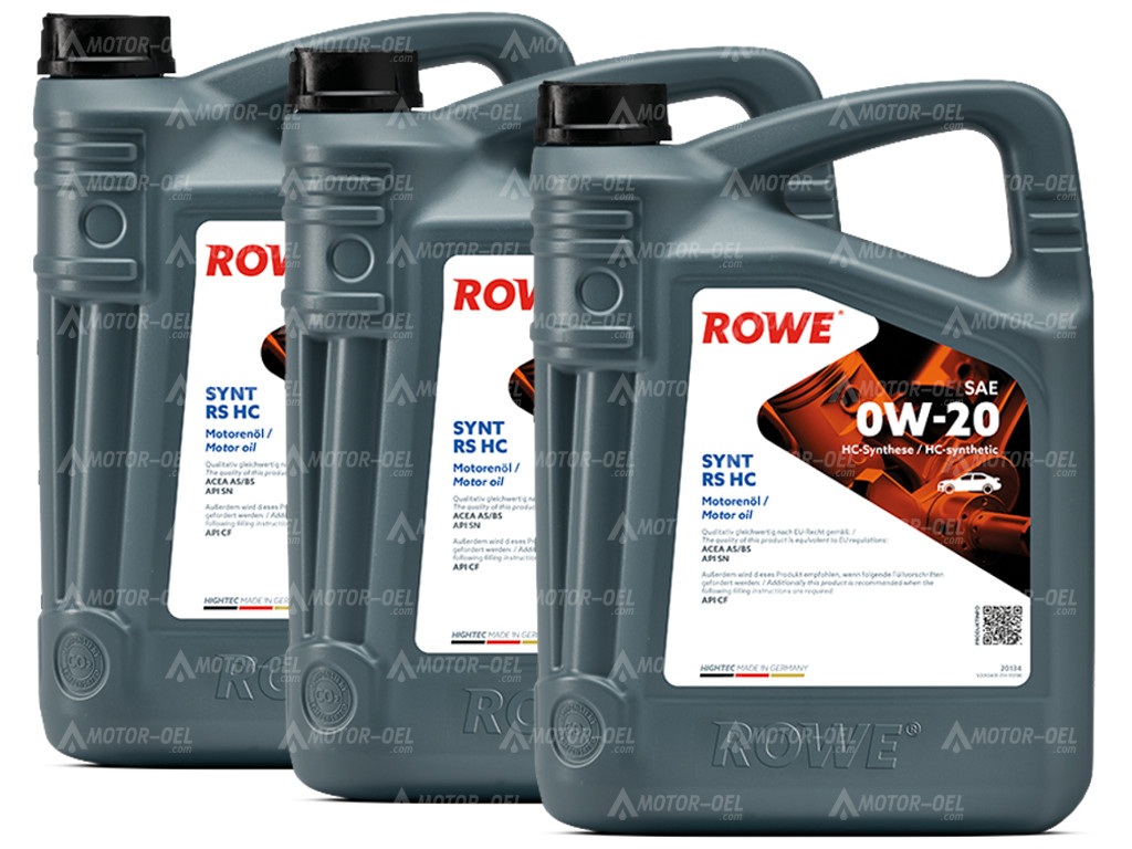 ROWE HIGHTEC SYNT RS HC SAE 0W-20, 15 Liter (3x5L), 20134