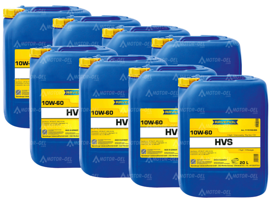 RAVENOL HVS High Viscosity Synto Oil SAE 10W-60 160 (8x20) Ltr.