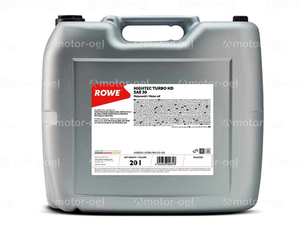 ROWE HIGHTEC TURBO HD SAE 30, 20 Liter, 20022