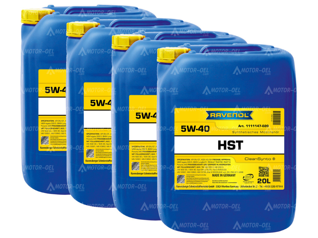 RAVENOL HST SAE 5W-40, 80 Liter (4x20L), 1111147