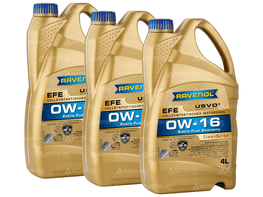 RAVENOL EFE Extra Fuel Economy SAE 0W-16 12 Liter (3x4L) 1111103