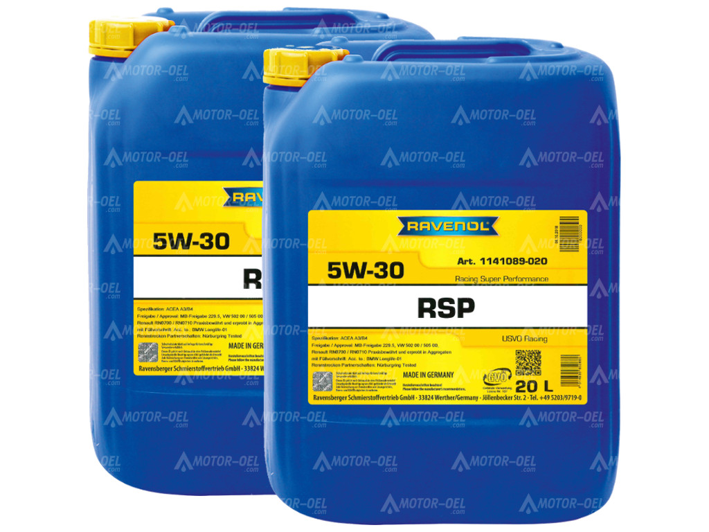 RAVENOL RSP Racing Super Performance SAE 5W-30, 40 Liter (2x20L), 1141089 