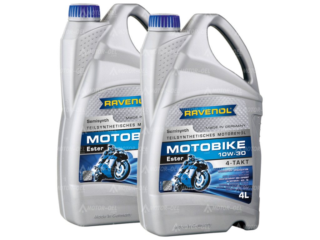 RAVENOL Motobike 4-T Ester SAE 10W-30 8 (2x4) Ltr.