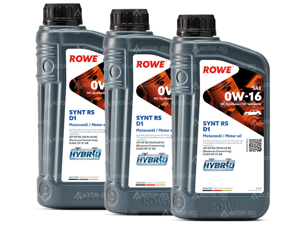 ROWE HIGHTEC SYNT RS D1 SAE 0W-16, 3 Liter (3x1L), 20005