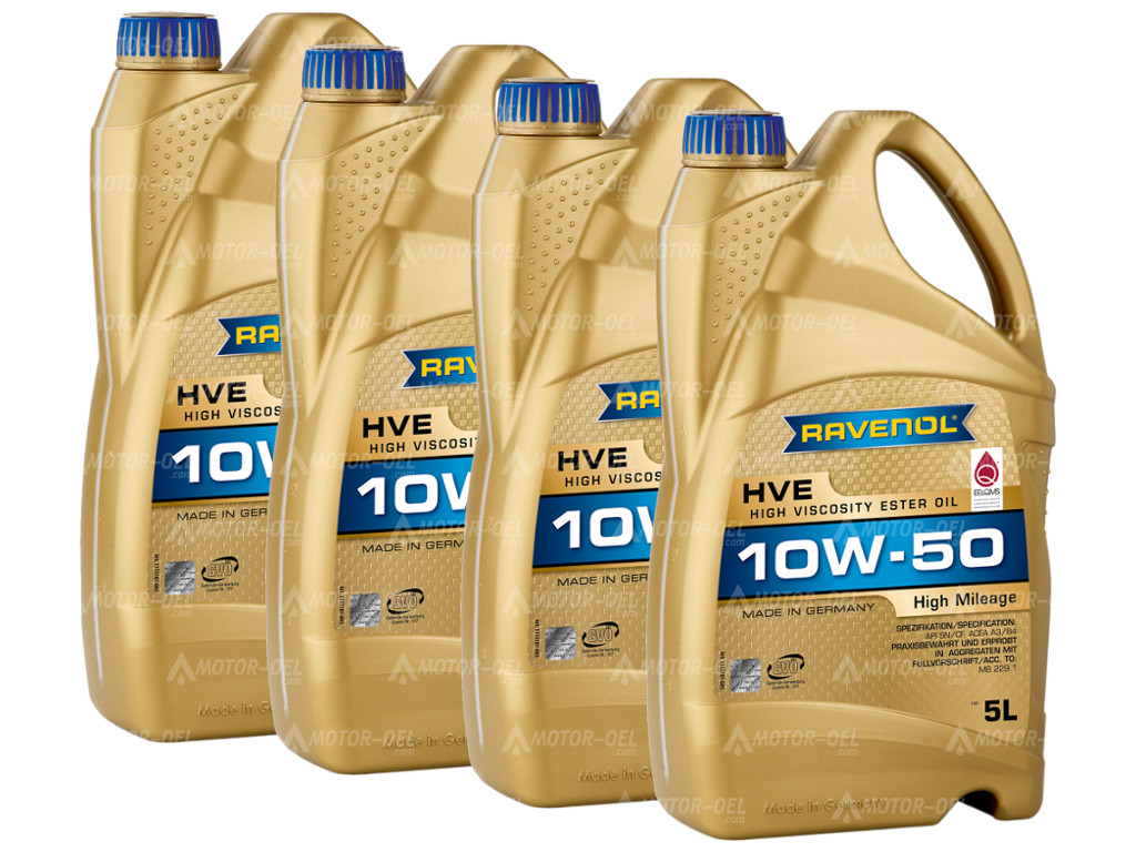 RAVENOL HVE High Viscosity Ester Oil SAE 10W-50 20 (4x5) Ltr.