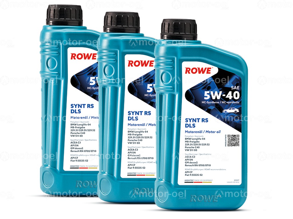 3 Liter (3x1L) ROWE HIGHTEC SYNT RS DLS SAE 5W-40, 20307
