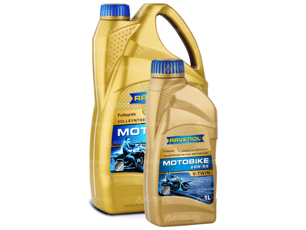 RAVENOL Motobike V-Twin SAE 20W-50 Fullsynth 5 (4+1) Ltr. RAVENOL Motobike V-Twin SAE 20W-50 Fullsynth 5 (4+1) Ltr.