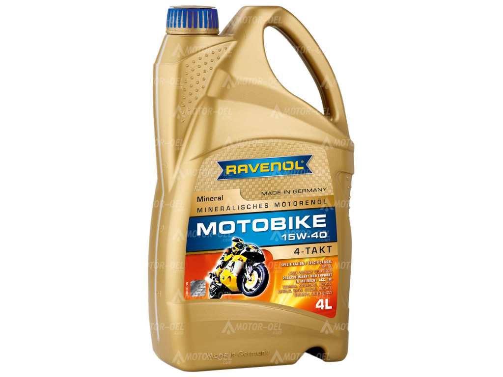 RAVENOL Motobike 4-T Mineral SAE 15W-40 4 Liter 1173121 RAVENOL Motobike 4-T Mineral SAE 15W-40 4 Liter 1173121