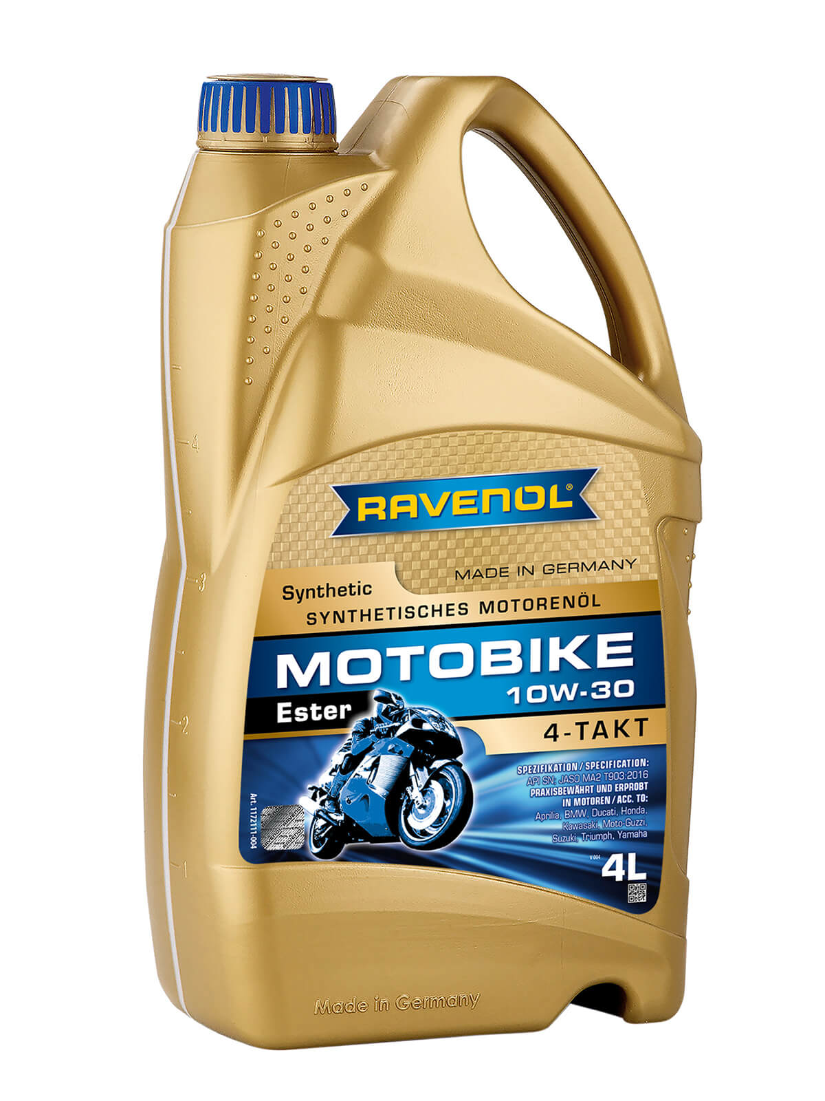 12 Liter (3x4L) RAVENOL Motobike 4-T Ester SAE 10W-30, 1172111