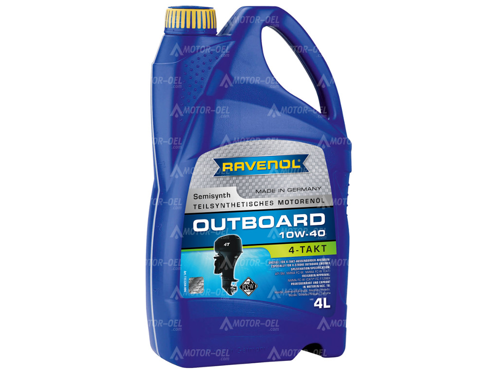 RAVENOL Outboardoel 4T SAE 10W-40, 4 Liter, 1153204