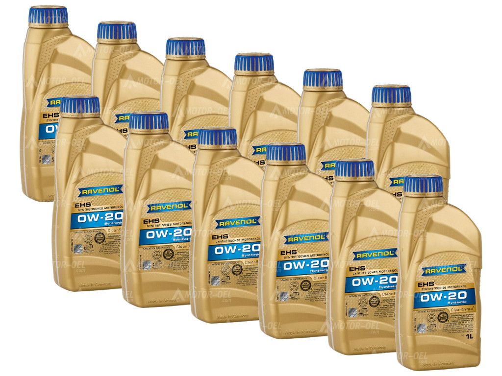 RAVENOL EHS SAE 0W-20, 12 Liter (12x1L), 1111113