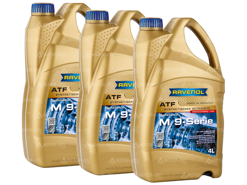 RAVENOL ATF M 9-Serie 12 (3x4) Ltr.  RAVENOL ATF M 9-Serie 12 (3x4) Ltr.